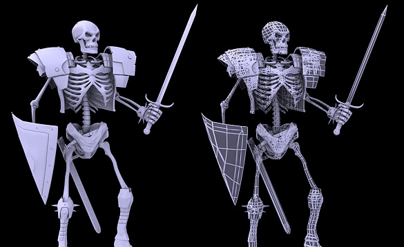 3D моделирование (hi poly)  /  Skeleton